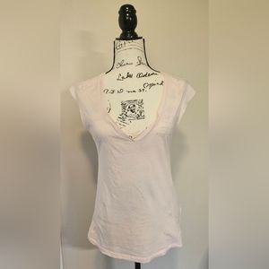 Theory blush v-neck tee - size L